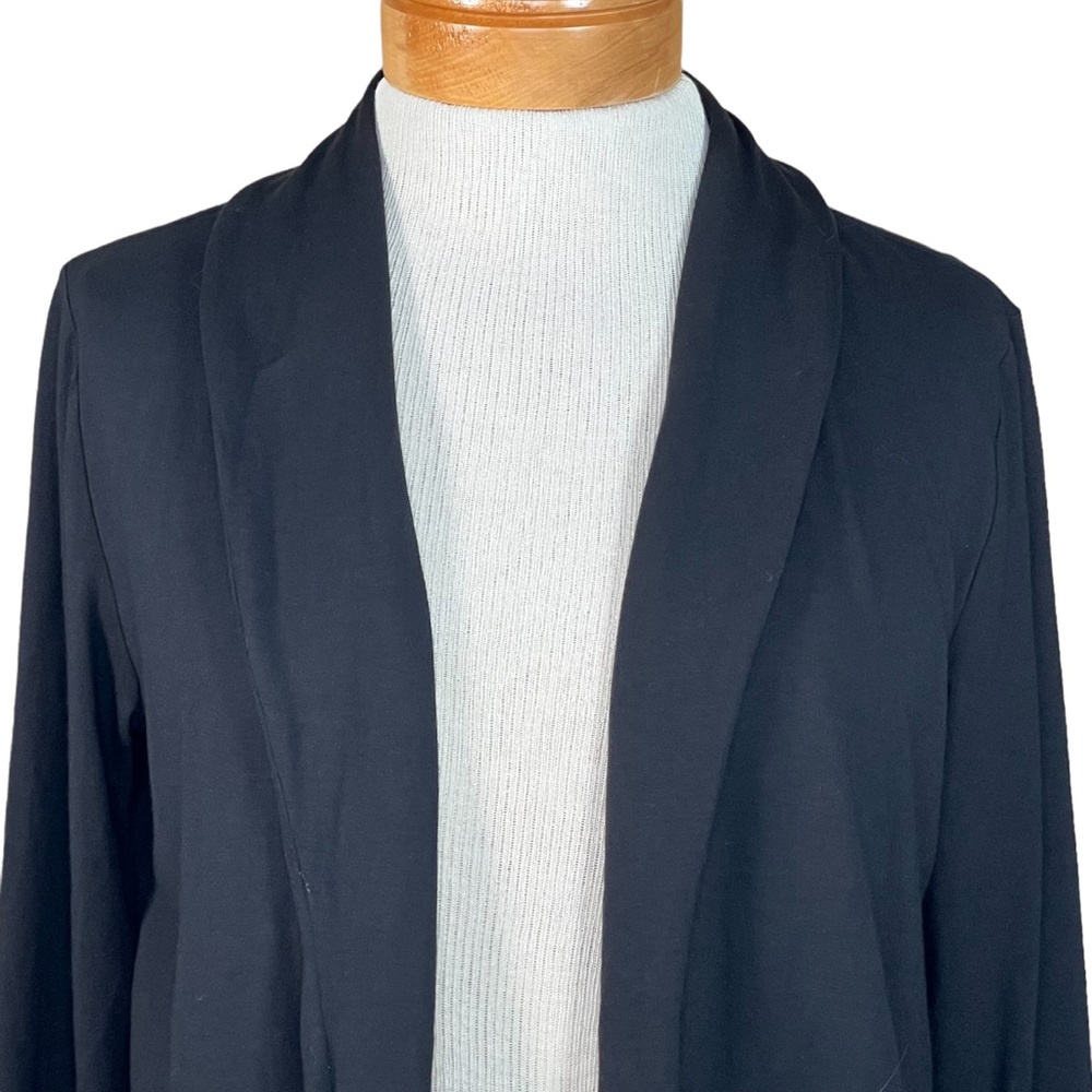 J. Jill Wearever Collection Black Open Front Cardigan Size XS Fits Small Too - Picture 2 of 9